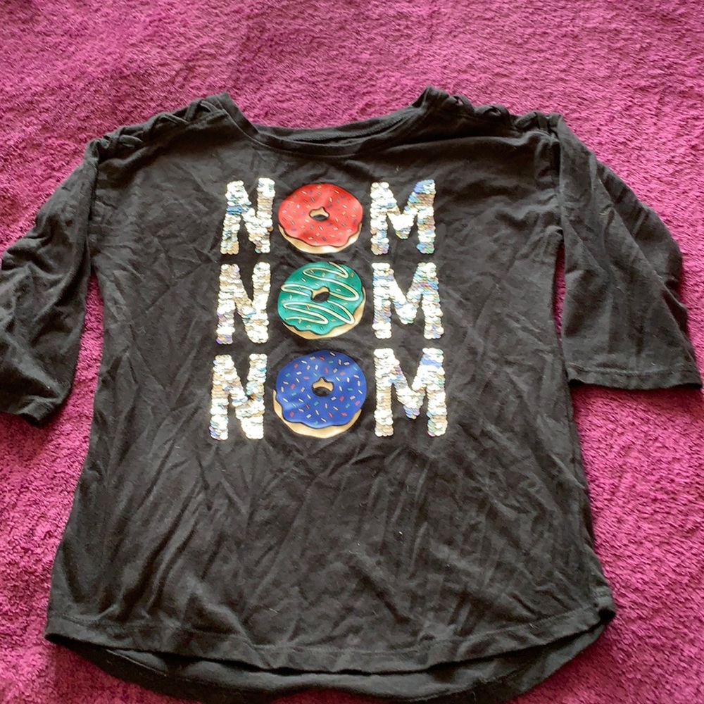 Justice donut shirt sequins flip shirt